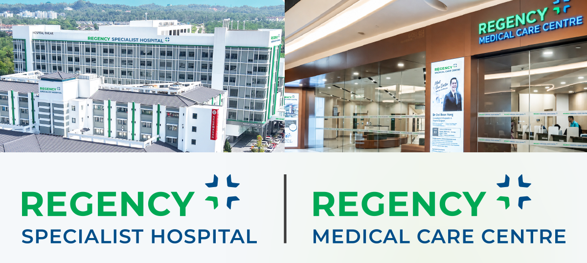 Regency Specialist Hospital and Regency Medical Care Centre: new logos featuring the HMI Spark